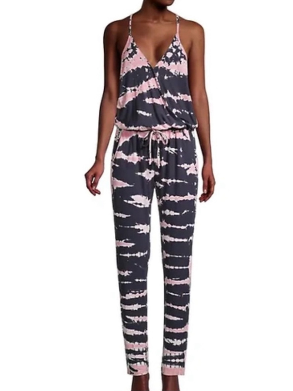 YFB Chrissy surplice tie dye jumpsuit